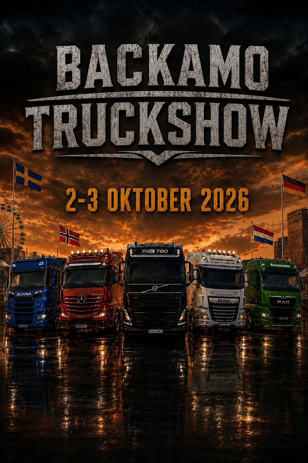 Utställarplats Backamo Truckshow 2-3 Oktober 2026